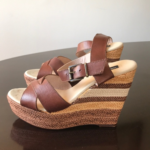 Marina Rinaldi Brown Woven Fiber Wedge 10M Wedges